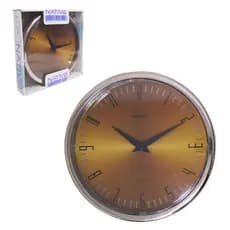 RELOGIO DE PAREDE REDONDO METALIZADO COBRE / ROSE GOLD JUBILEE 23CM DE Ø