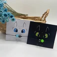 Kit Pulseiras de Casal Como treinar seu Dragão Magnetico + Brilha no Escuro