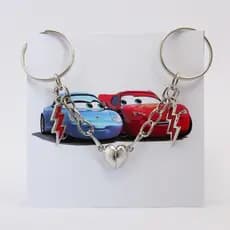 Conjunto de Chaveiros Relampago McQueen & Sally Chaveiro Carros