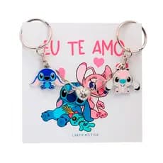 Conjunto de Chaveiros Lilo Stitch Casal/Amizade Melhores Amigos Amor Presente Namoro