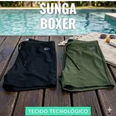 Kit 2 Sungas Boxer XOA- Resistente ao Cloro e UV50+,Tecido Tecnológico Praia e Piscina Conforto Absoluto
