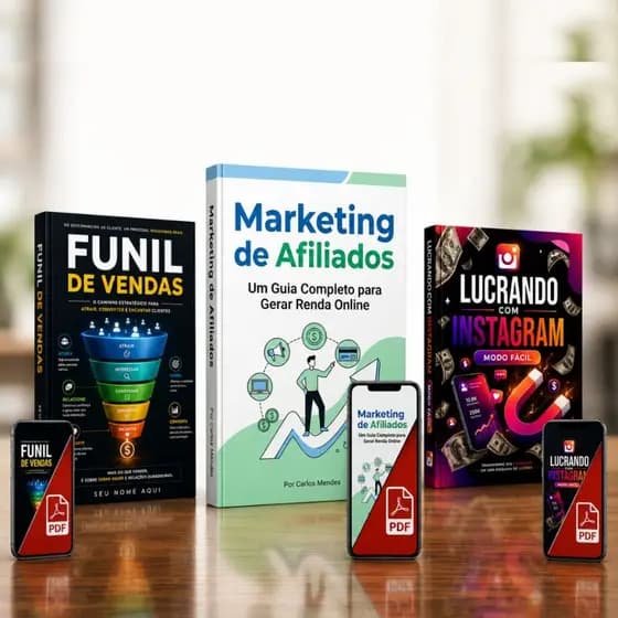 3 livros Marketing para Afiliados: Em PDF + Funil de Vendas em PDF+ Lucrando com instagram em PDF