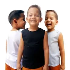 Kit Camisa Regata Infantil Masculina, 4-6- 8 Anos