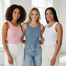 Blusa regata Canelada Feminina, Camiseta Femina Canelada, Blusinha Feminina, Regata Aura Para Verão.