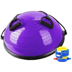 Bosu Meia Bola com Elásticos Extensores e Bomba de Ar Bravus Sport