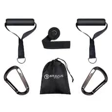 Kit Super Bravus Acessórios Para Elástico Extensor Funcional Musculação com Elásticos