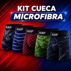 Kit com 5,10 Cuecas Microfibra Boxer
