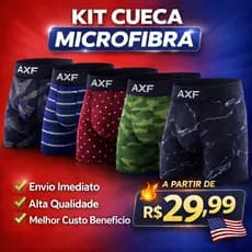 Kit 5 Cuecas Masculinas Box Boxer Laycra