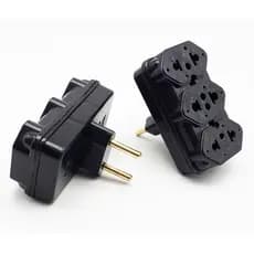 Plug Adaptador De Tomada T Benjamin Com 3 Saídas kit ate 10 unidades
