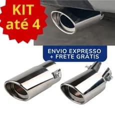 Ponteira Escapamento  Esportiva Automotivo Inox Modelo Curvada e Reta Kit ate 4 Peças