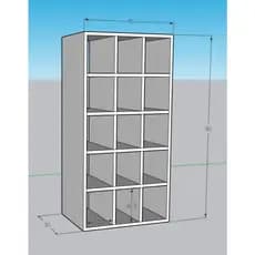 Nicho de Garrafa em Mdf 100% - 45 Largura x 90, Altura x 30 Profundidade Na cor Branco
