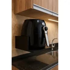 Suporte Nicho AirFryer Mdf Preto 35x35x15