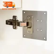 🛠️ Acabe com Portas Soltas! Placa Reparadora de Dobradiças 35mm – Reforço Rápido e Duradouro!