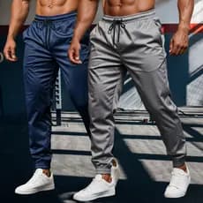 Kit 2 Calça Elastano Tactel Masculina Treino Corrida Casual Esportiva Atacado Fabrica Com Bolso