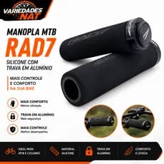 Manopla MTB Silicone com Trava em Alumínio – Mais Controle e Conforto na Sua Bike