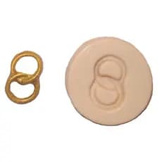 Molde de silicone Aliança - Biscuit, Resina, Pastas e etc... (M174)