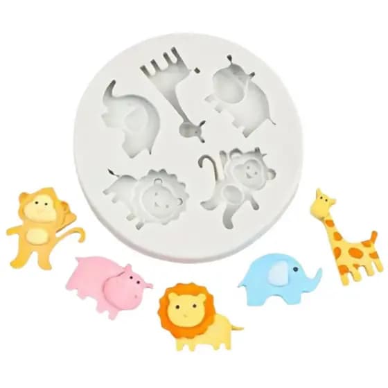 Molde de Silicone Mini Safari - Biscuit, Resina, Gesso e etc...(B 486)