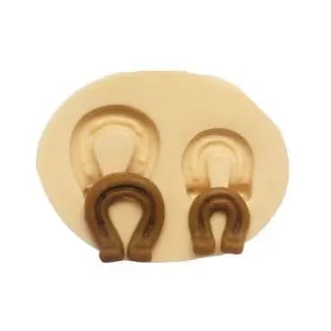 Molde de Silicone Country Ferraduras  P com duas  - Biscuit, Resina, Pastas e etc... (M 214)