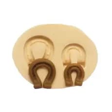 Molde de Silicone Country Ferraduras  P com duas  - Biscuit, Resina, Pastas e etc... (M 214)