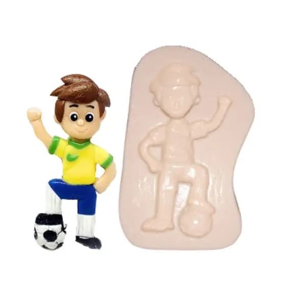 Molde de silicone  Jogador Futebol, Biscuit, Resina, Pastas e etc... cod-O 31