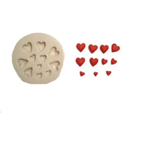 Molde de Silicone  Mini Corações - Biscuit, Resina, Pastas e etc... (i 03)