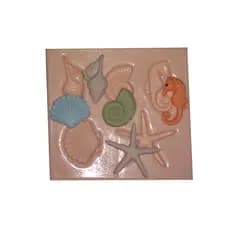 Molde de Silicone Miniatura  Fundo do mar - Biscuit, Resina, Pastas e etc... (B 428)