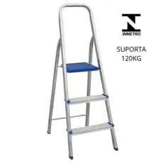 Escada de Alumínio 3 Degraus Domestica Real