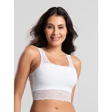 Top Cropped Feminino em Renda Sem Bojo Sutiã Confortável Virginia IMI