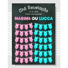 Placa Decorativa Chá Revelação Menina Ou Menino 20x30 Personalizada