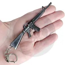 Chaveiro Miniatura De Metralhadora Fuzil Metal Colecionador Presente