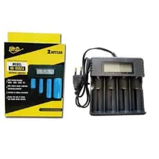 Carregador Bateria Digital Para 4 Baterias Regulavel 26650 18650 16430 14500 HD-8992a