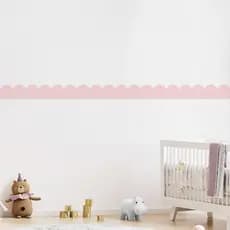 Faixa Adesiva Decorativa De Parede Infantil Ondinhas Quarto Menino Menina Vinil