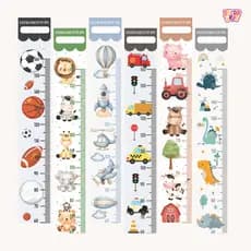 Régua Medidora De Crescimento Altura Infantil Adesivo Decorativo Parede Para Menino