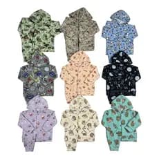 Kit 5 Roupa De Frio Bebê Soft Com Capuz Inverno Ziviani Baby