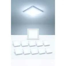 Kit 10 Painel LED Plafon 25W Quadrado 30x30 Sobrepor – Luz Branco Frio – Super Luminoso