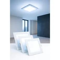 Kit 3 Painel LED 25W 30x30 Embutir Quadrado Branco Frio 6500K | Plafon Ultra Slim Bivolt