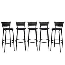 Kit 5 Banco Alto Para Cozinha Balcão Bancada Ilha Bar Piscina Área Gourmet Churrasqueira