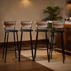 Banco Banqueta Alta Conjunto 4 Unidades Balcão Bistrô Cozinha Gourmet Bar Restaurantes Promoção