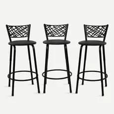 Kit 3 Banquetas Banco Eclipse 60cm Ideal Cozinha Americana Bistrô Área Gourmet Piscina Balcão Ilha