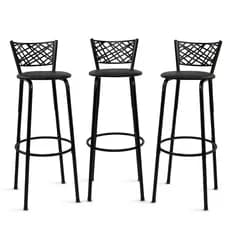 Kit 3 Banquetas Alta Banco 80cm Eclipse Ideal Área Gourmet Piscina Cozinha Bistrô Balcão Ilha Bar