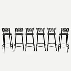 Kit 6 Banquetas Banco Eclipse 60cm Ideal Cozinha Americana Bistrô Área Gourmet Piscina Balcão Ilha