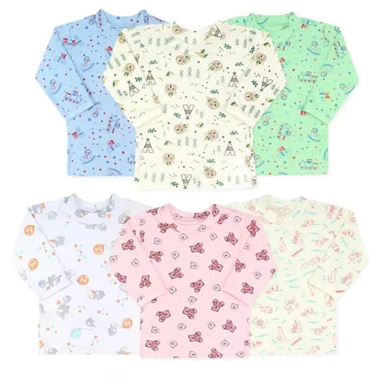 Camisetas Roupas Bebê Manga Longa Estampado Menino e Menina