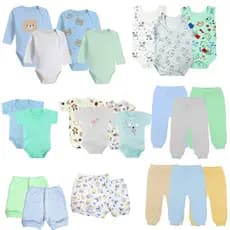 Kit 23 Pçs Enxoval Roupa De Bebê Meia Estação Feminino Masculino