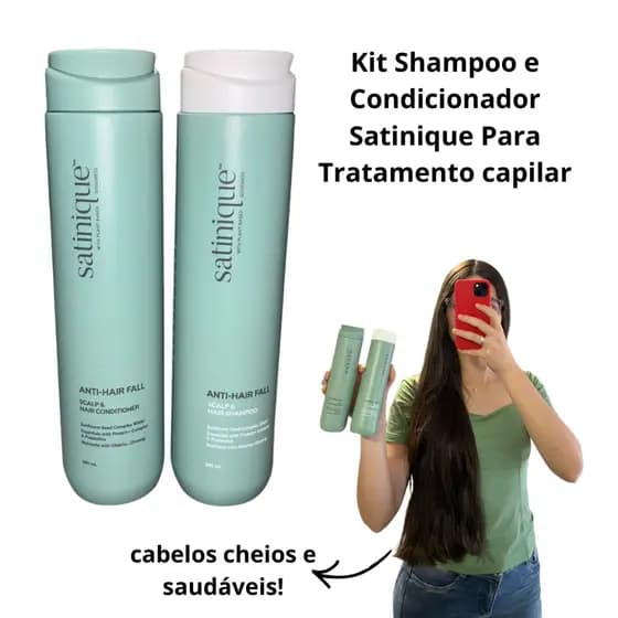 Kit Shampoo + Condicionador Satinique Antiqueda Original Santinique