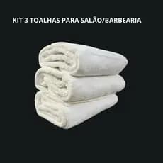Kit 3 Toalhas de Cabeleleiro/Barbeiro para Salão de Beleza ou Barbearia Cor Branca