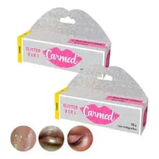 Kit 2 Hidratante Labial Carmed Glitter 3 Em 1 Carnaval 10g