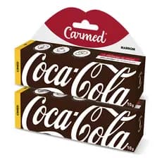 Kit 2 Und Gloss Labial Carmed Coca-cola Marrom 10g