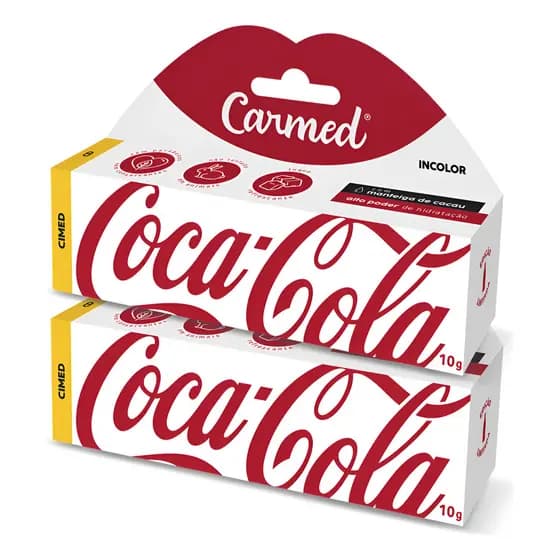 Kit 2 Und Hidratante Labial Carmed Coca-cola Incolor 10g