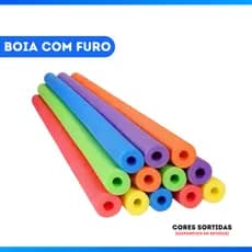 Boias Espaguetes Macarrão Para Piscina C/Furo Cores Sortidas