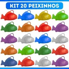 20 Peixinho para Pescaria Festa Junina Peixe Brinquedo Color Boia na Piscina - MAIS BARATO